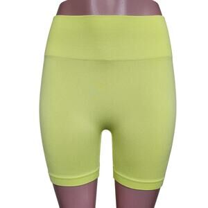 Large Yellow Stretchy Bike Shorts